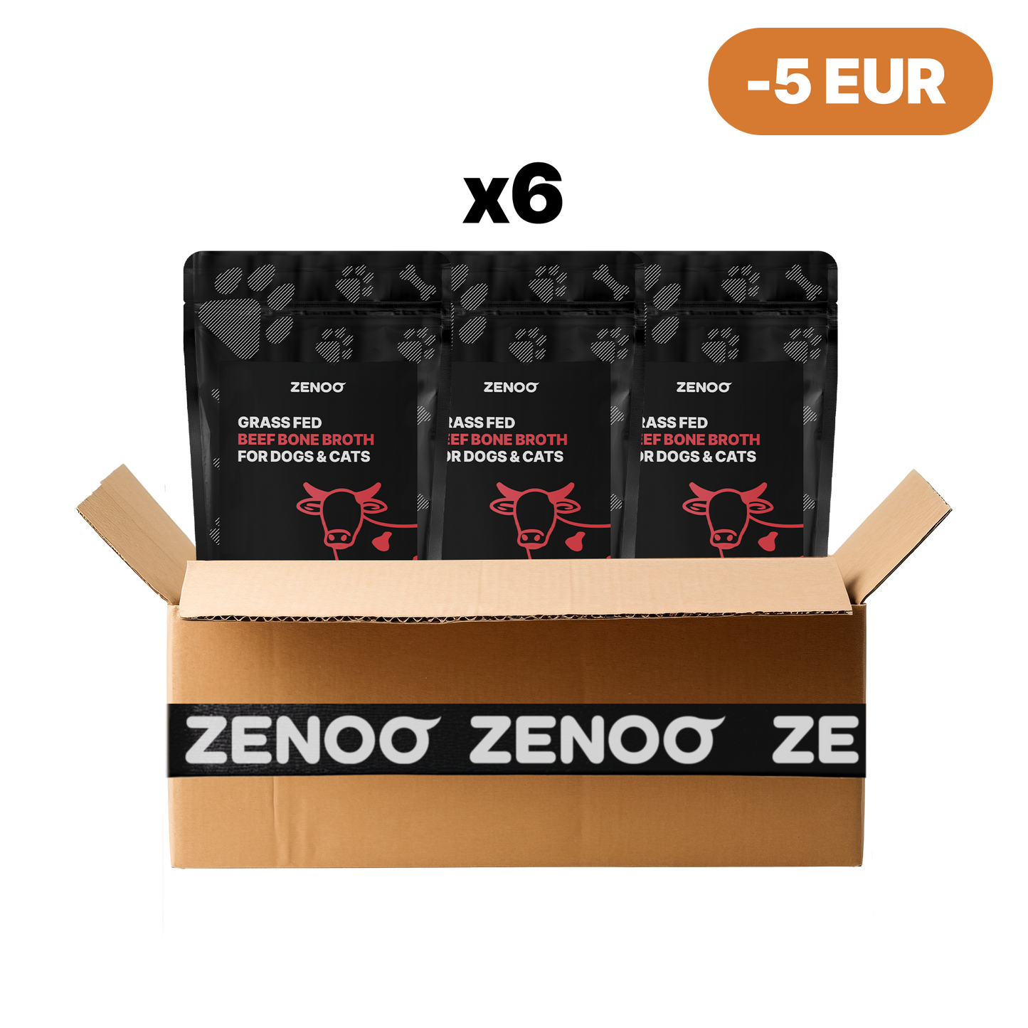 Jautienos kaulų sultinys šunims ir katėms (230 ml)