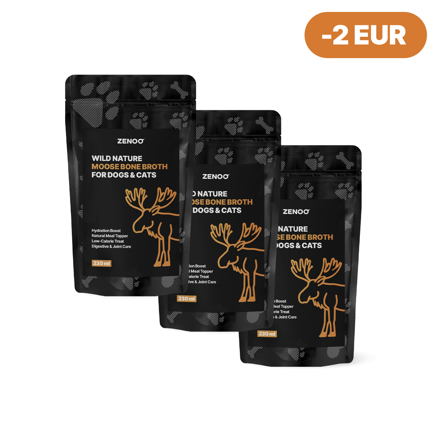 Briedienos kaulų sultinys šunims ir katėms (230 ml)